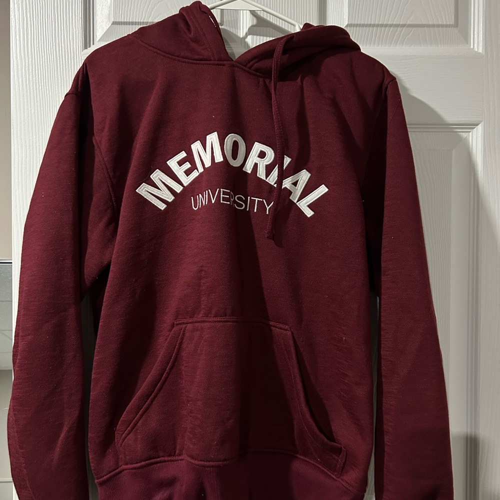 Varsity Maroon Hoodie with White Lettering